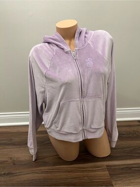 Victoria's Secret Lilac Velour Zip Hoodie